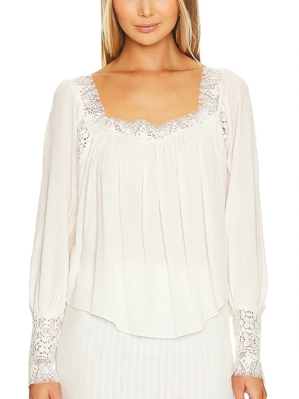 Free people Ivory Bohemian Top